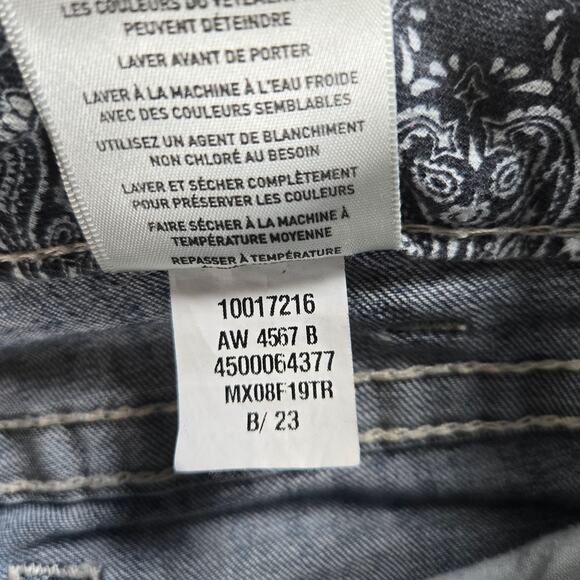 Ariat R.E.A.L Mid Rise Stretch Icon Stackable Straight Leg Jean in Ocean Size 28 - Picture 6 of 10